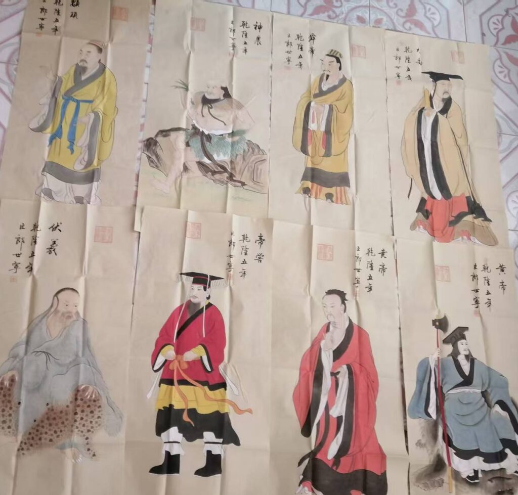Eight panels of characters by Lang Shining-國際博寶藝術品交易網