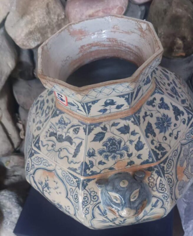 Antique porcelain country blue and white open window pine bamboo plum eight-way tiger head-國際博寶藝術品交易網