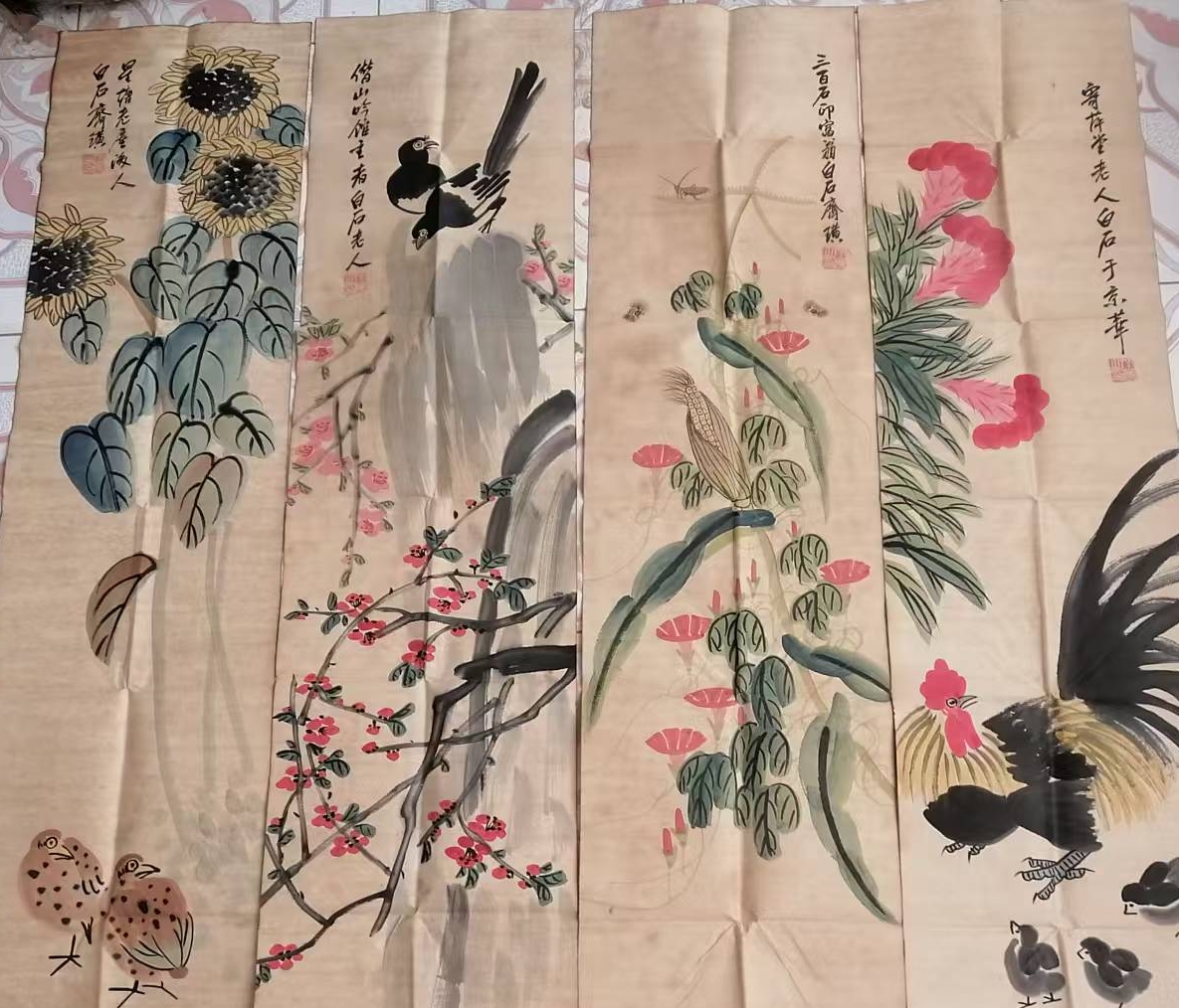 Qi Baishi’s Four Panels