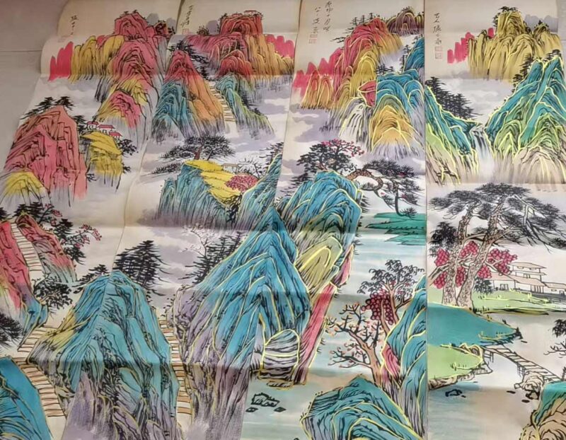 Four screens of Zhang Daqian’s landscape-國際博寶藝術品交易網