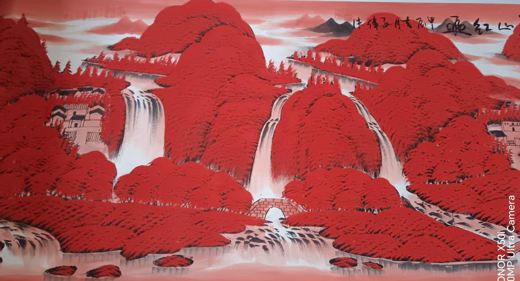 The mountains are covered in red.