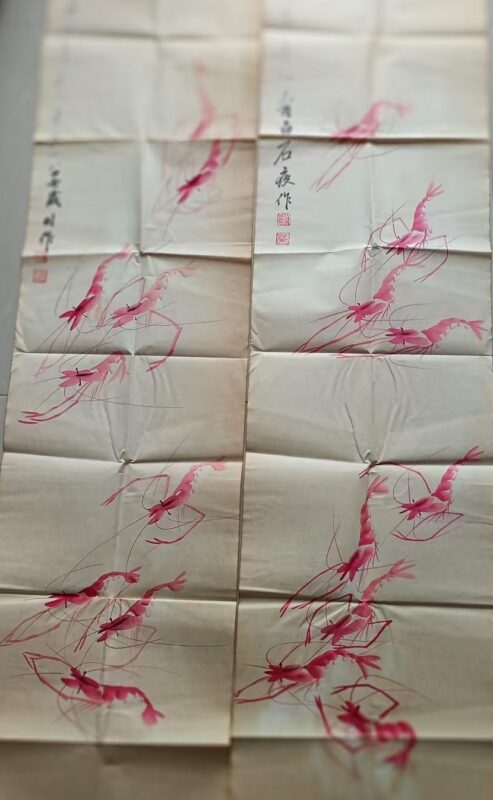 Qi Baishi’s four screens of shrimp-國際博寶藝術品交易網