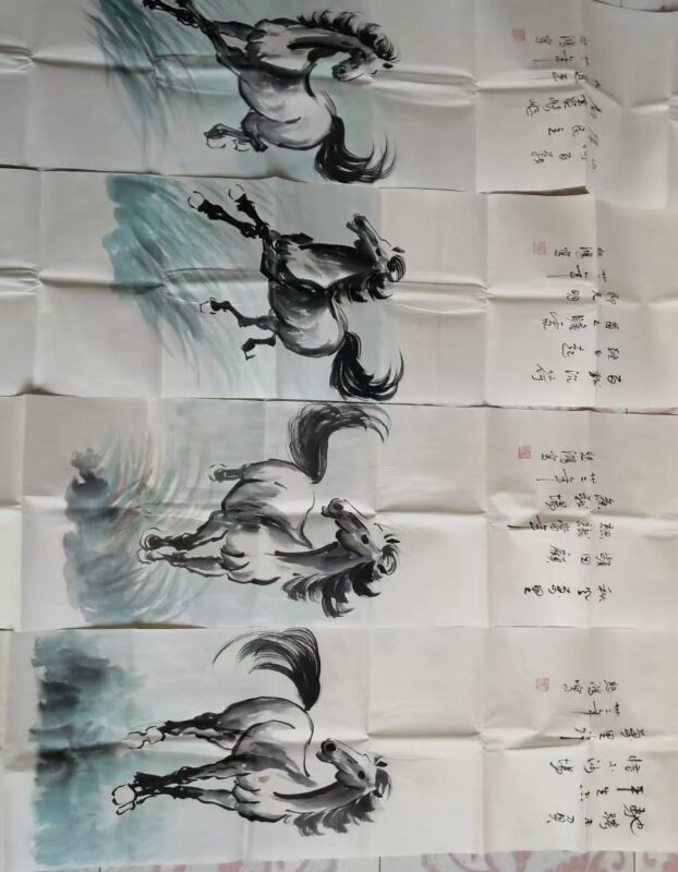 Xu Beihong's Four Panels-國際博寶藝術品交易網