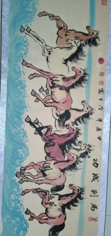 Zheng Quncai's horse to success 200X73cm-國際博寶藝術品交易網