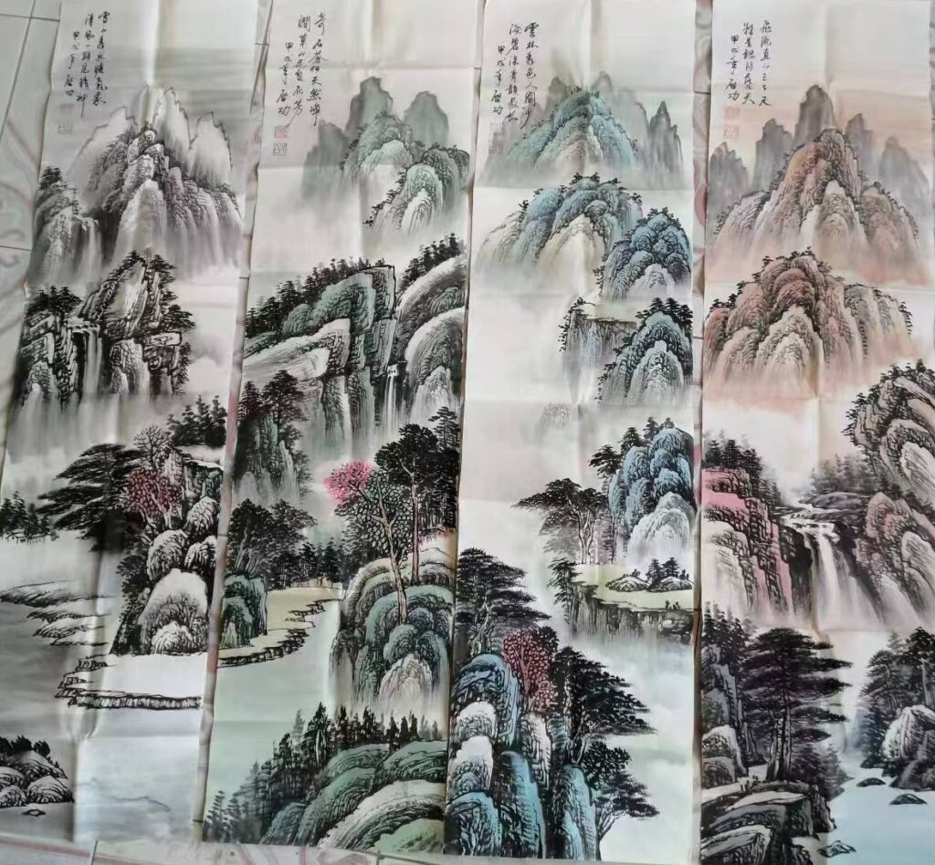 Qi Gong’s four screens-國際博寶藝術品交易網